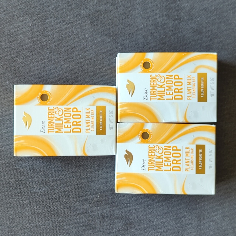 Dove tumeric milk & lemon drop cleansing bar x 3